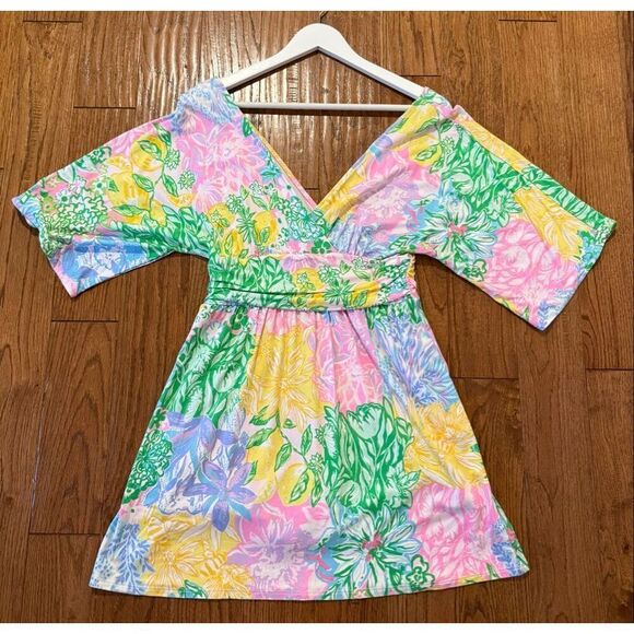 Lilly Pulitzer Parigi romper skort multi bright delight patch size small - Picture 8 of 11